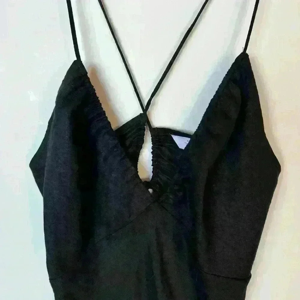 & Other Stories Open-Back 100% Linen Strappy Dress - Picture 6 of 12